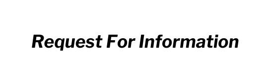 Request For Information